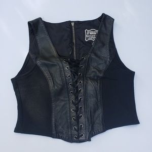 Corset first genuine leather